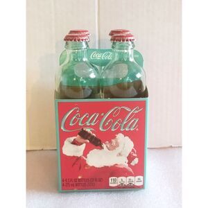 2011 Holiday Edition 4-Pack of EMPTY Replica Coca-Cola Hutchinson Bottles